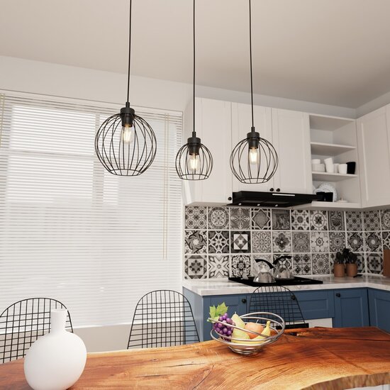 Emibig Emibig NANDO 3 BL - Lampe suspendue industrielle pour un look moderne