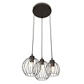 Emibig Emibig NANDO 3PREM BL - Industriële Hanglamp van Poedergecoat Staal