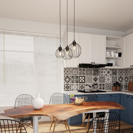 Emibig Emibig NANDO 3PREM BL - Lámpara colgante de estilo industrial para un hogar elegante