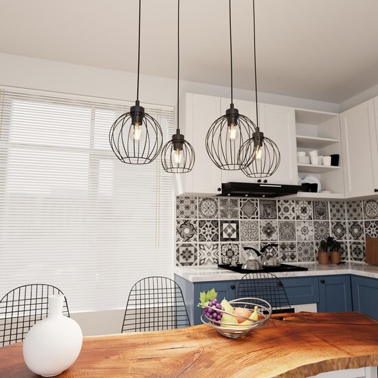 Emibig Emibig NANDO 4 BL - Industriële hanglamp voor een moderne uitstraling