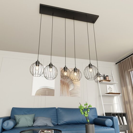 Emibig Emibig NANDO 6 BL - Industrial Pendant Lamp for a Stylish Atmosphere
