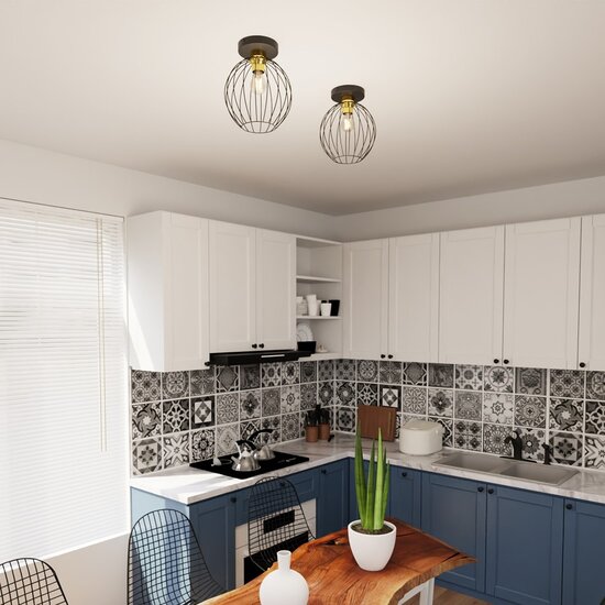 Emibig Emibig NEST 1 BL GOLD - Stijlvolle industriële hanglamp