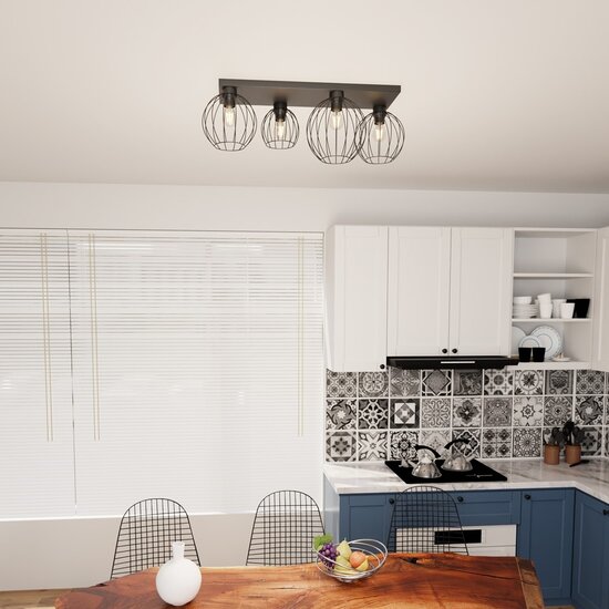 Emibig Emibig NEST 4 BL - Industriële plafondlamp voor een moderne uitstraling