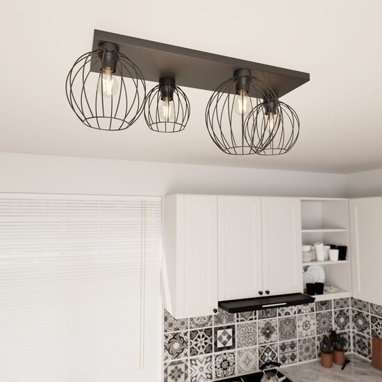 Emibig Emibig NEST 4 BL - Lampe de plafond industrielle pour un look moderne