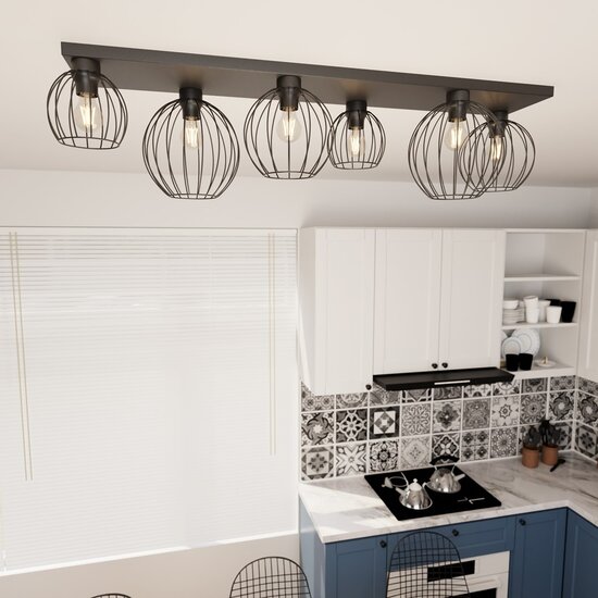 Emibig Emibig NEST 6 BL - Industrial ceiling lamp for a modern look