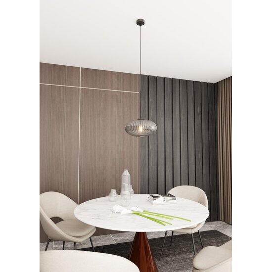 Emibig Emibig COCO 1 BL GRAFIT - Elegante hanglamp voor een glamoureuze sfeer