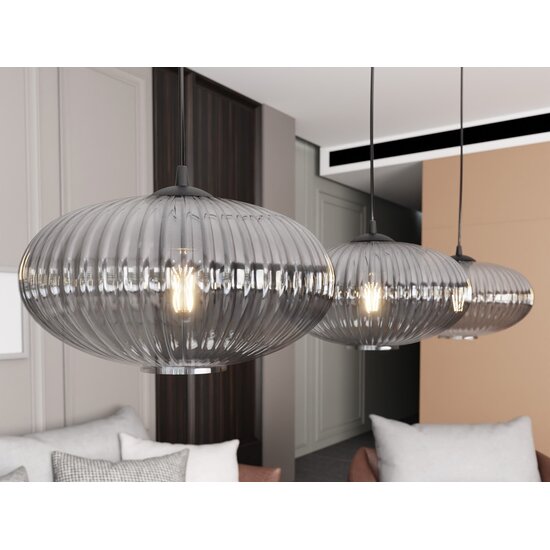 Emibig Emibig COCO 1 BL GRAFIT - Lampe suspendue élégante pour une atmosphère glamour