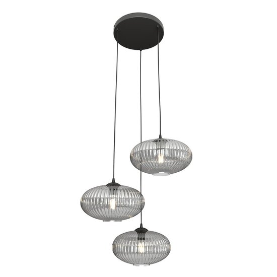 Emibig Emibig COCO 3 BL PREM GRAFIT - Glamour Hanglamp voor een Stijlvolle Verlichting