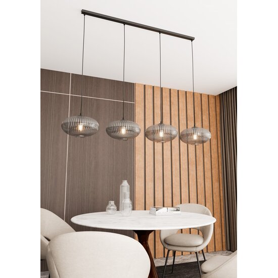 Emibig Emibig COCO 4 BL GRAFITO - Lámpara colgante de estilo glamuroso