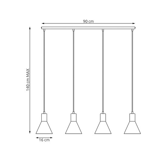 Emibig Emibig ROSA 4 BL - Lámpara colgante minimalista para un ambiente elegante
