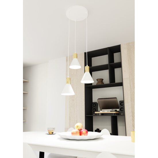 Emibig Emibig ROSA 3 PREM WH - Minimalistische Hanglamp voor een Stijlvolle Interieur