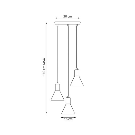 Emibig Emibig ROSA 3 PREM WH - Lampe Suspendue Minimaliste pour un Intérieur Élégant