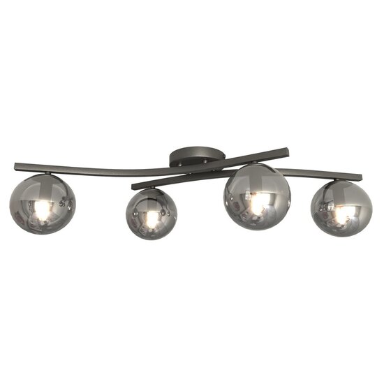 Emibig Emibig OPUS 4 BL GRAFIT - Moderne plafondlamp voor stijlvol interieur