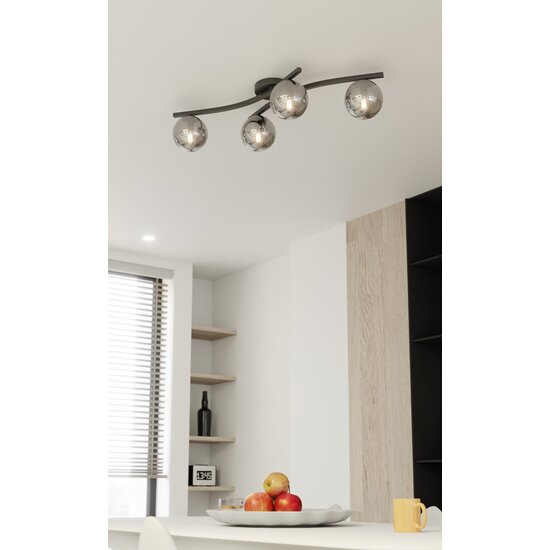 Emibig Emibig OPUS 4 BL GRAFIT - Lampe de plafond moderne pour intérieurs élégants