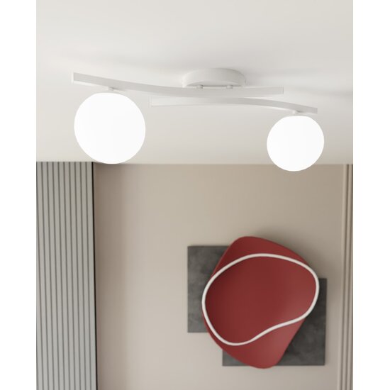 Emibig Emibig OPUS 2 WH OPAL - Moderne plafondlamp voor elke ruimte