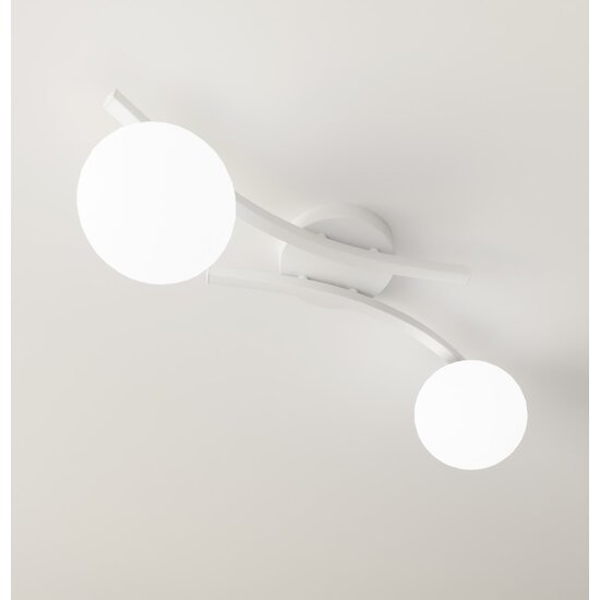 Emibig Emibig OPUS 2 WH OPAL - Moderne plafondlamp voor elke ruimte