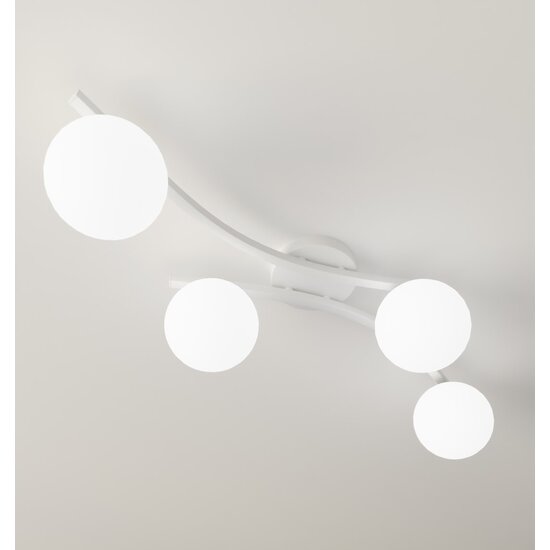 Emibig Emibig OPUS 4 WH OPAL - Moderne Deckenlampe für stilvolles Wohnen