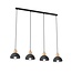 Emibig Emibig SECO 4 BL - Moderne plafondlamp van staal en hout