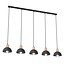 Emibig Emibig SECO 5 BL - Modern ceiling lamp made of steel and wood