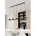 Emibig Emibig SECO 5 BL - Modern ceiling lamp made of steel and wood