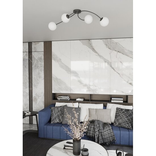 Emibig Emibig VIBRA 4 BL OPAL - Lámpara de techo moderna para espacios elegantes