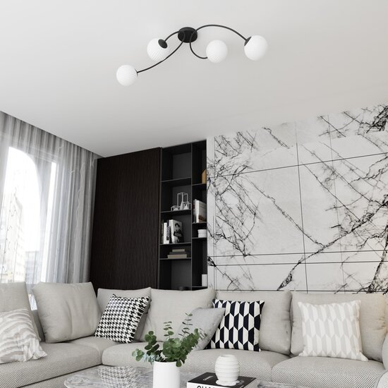 Emibig Emibig VIBRA 4 BL OPAL - Lámpara de techo moderna para espacios elegantes