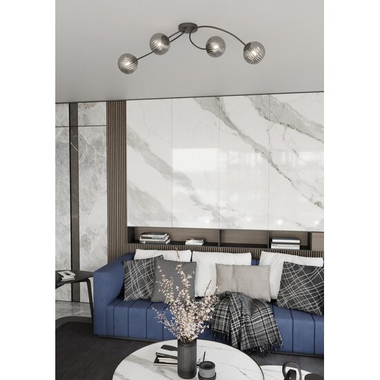 Emibig Emibig VIBRA 4 BL GRAFITO - Lámpara de techo moderna para espacios elegantes
