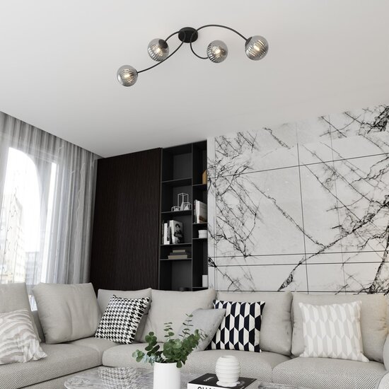 Emibig Emibig VIBRA 4 BL GRAFIT - Plafonnier moderne au design élégant