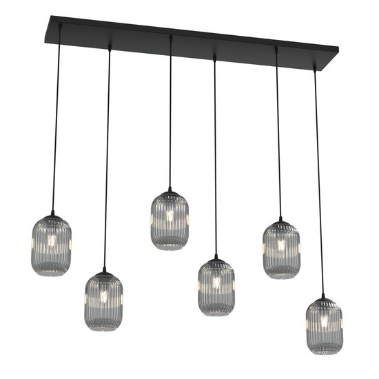 Emibig Emibig VERDI 6 BL GRAFIT - Elegante hanglamp voor een glamoureuze sfeer