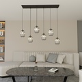 Emibig Emibig VERDI 6 BL GRAFIT - Elegante hanglamp voor een glamoureuze sfeer