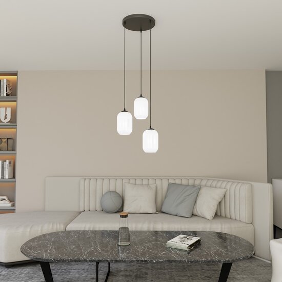 Emibig Emibig VERDI 3PREM BL OPAL - Glamorous Pendant Lamp for a Luxurious Atmosphere