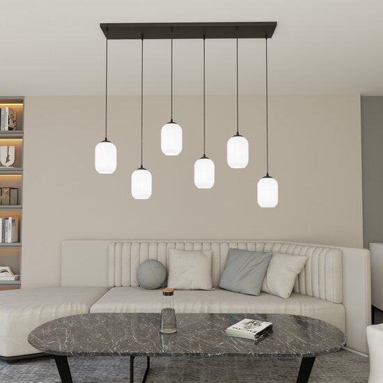 Emibig Emibig VERDI 6 BL OPAL - Lámpara colgante elegante para un ambiente estiloso