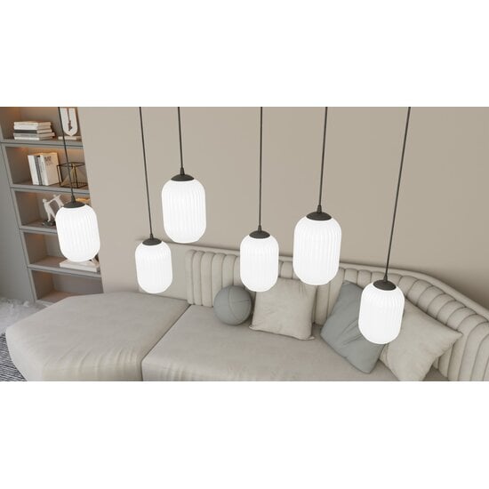 Emibig Emibig VERDI 6 BL OPAL - Lámpara colgante elegante para un ambiente estiloso