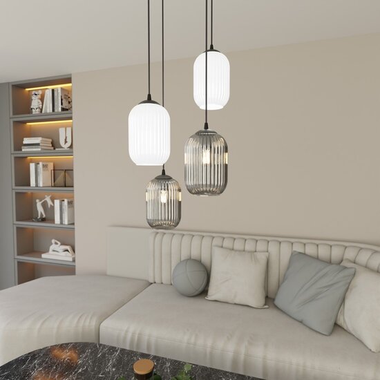 Emibig Emibig VERDI 4PREM BL MIX Hanglamp - Glamour in uw interieur