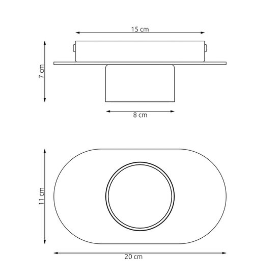 Emibig Emibig DIAZ 1 BL WOOD - Modern ceiling lamp made of steel and plywood