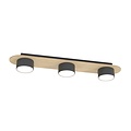Emibig Emibig DIAZ 3 BL WOOD - Moderne plafondlamp met houten accenten