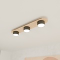 Emibig Emibig DIAZ 3 BL WOOD - Modern ceiling lamp with wooden accents