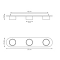 Emibig Emibig DIAZ 3 BL WOOD - Modern ceiling lamp for stylish lighting