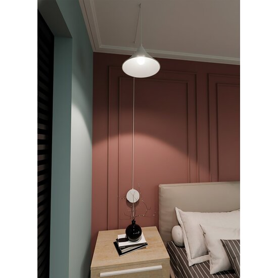 Emibig Emibig ABRAMO 1 WHITE - Scandinavische Hanglamp voor een Strakke Look