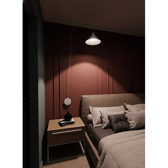 Emibig Emibig ABRAMO 1 WHITE - Scandinavische Hanglamp voor een Strakke Look