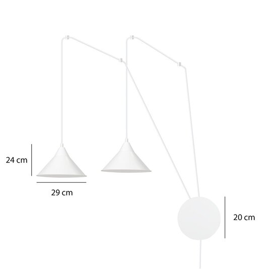 Emibig Emibig ABRAMO 2 WHITE - Lampe Suspendue Scandinave pour une Atmosphère Moderne