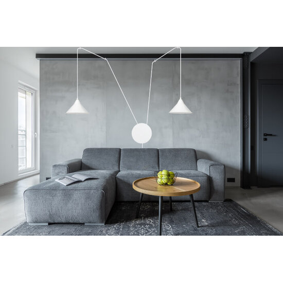 Emibig Emibig ABRAMO 2 WHITE - Scandinavische Hanglamp voor een Moderne Sfeer