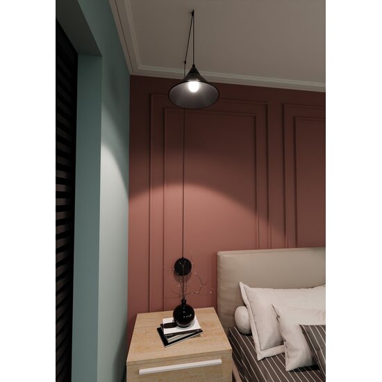 Emibig Emibig ABRAMO 1 BLACK - Scandinavische Hanglamp voor Stijlvolle Verlichting