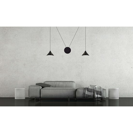 Emibig Emibig ABRAMO 2 BLACK - Lampe Suspendue Scandinave pour une Atmosphère Moderne