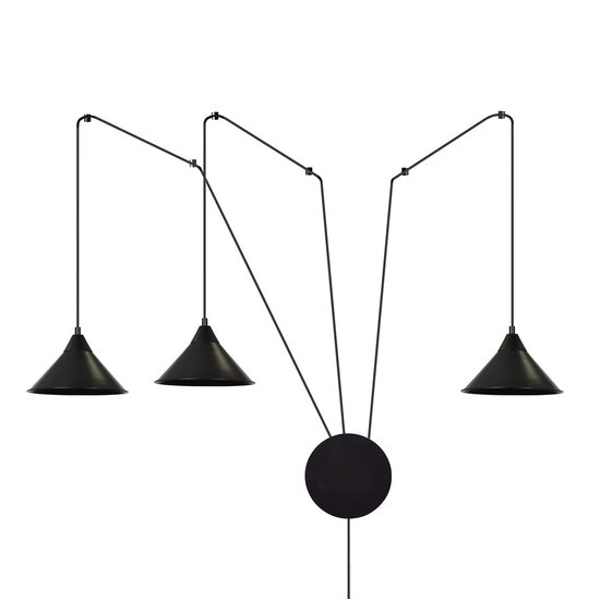 Emibig Emibig ABRAMO 3 BLACK - Scandinavian Pendant Lamp for a Stylish Atmosphere