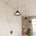 Emibig Emibig ABRAMO 3 BLACK - Lampe Suspendue Scandinave pour une Atmosphère Élégante