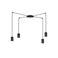 Emibig Emibig TRAKER 4 BL/BLACK - Moderne Hanglamp van Poedercoated Staal