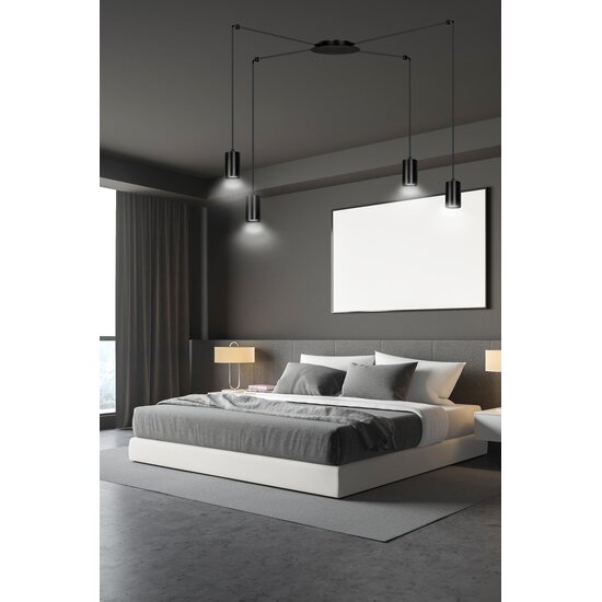 Emibig Emibig TRAKER 4 BL/BLACK - Lámpara colgante moderna para un ambiente elegante