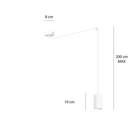 Emibig Emibig TRAKER 1 WH/WHITE - Lampe suspendue moderne pour tout espace