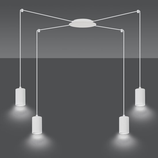 Emibig Emibig TRAKER 4 WH/WHITE - Modern pendant lamp for any space